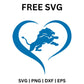 Detroit Lions Heart SVG Free | Love-Themed Sports Design for Cricut & Silhouette-8SVG
