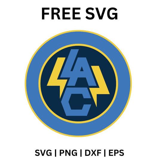 LA Chargers Circle Monogram SVG Free | Modern Icon Design for Cricut & Silhouette
