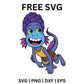Luca Sea Monster Girl SVG Free | Swimming Character Clipart for Cricut & Silhouette