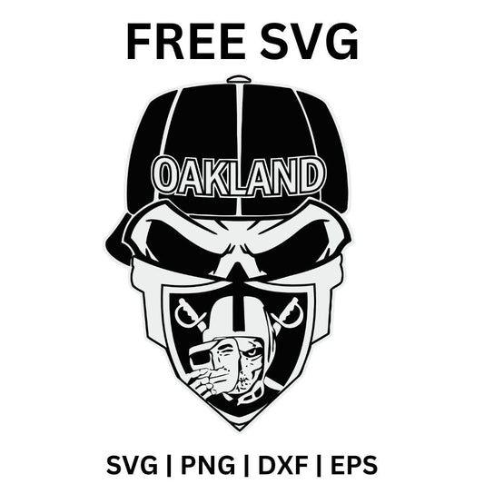 Oakland Raiders Skull Logo SVG Free Cut File for Cricut & Silhouette-8SVG