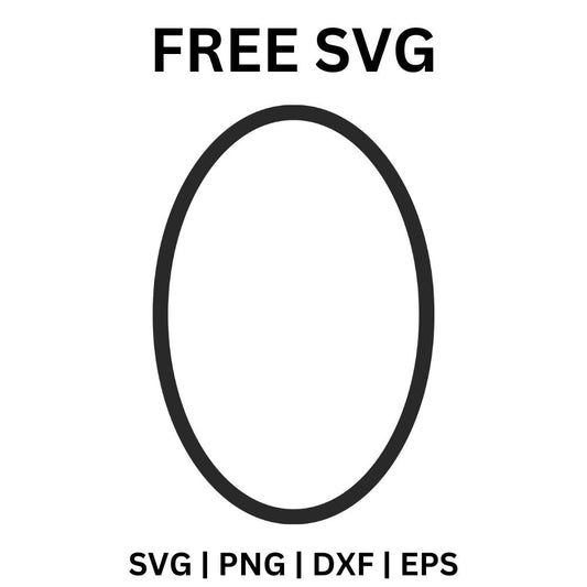 Oval Frame SVG Free | Simple Outline Oval Frame Cut File for Cricut & Silhouette