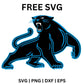Panther Mascot SVG Free | Fierce Running Panther Clipart for Cricut & Silhouette-8SVG