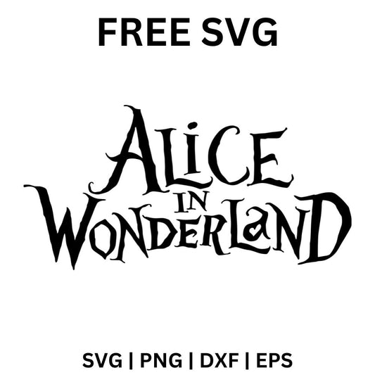 Alice in Wonderland SVG Free | Classic Book Title Logo for Cricut & Silhouette