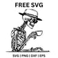 Coffee Skeleton SVG Free | Grunge Skeleton Drinking Coffee for Cricut & Silhouette-8SVG