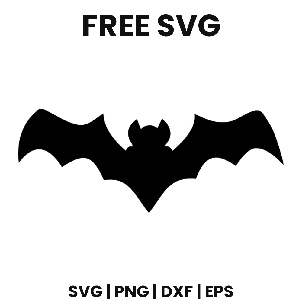 Swooping Bat SVG Free – Diving Halloween Bat Silhouette Cut File-8SVG