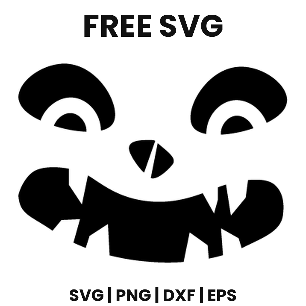 Mischievous Pumpkin Face SVG Free – Sly Grin Jack O Lantern Cut File-8SVG