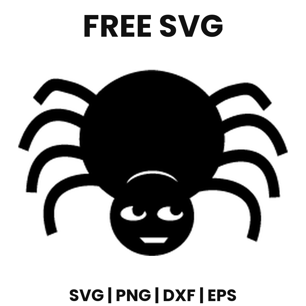 Content Spider SVG Free – Closed Eye Smile Cut File-8SVG