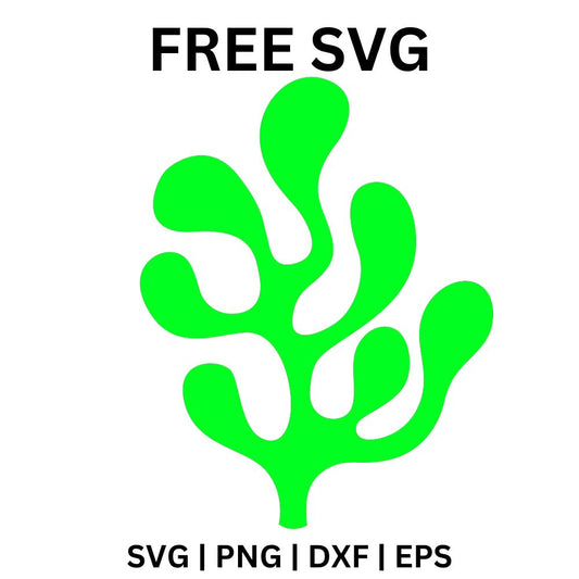 Luca Green Coral SVG Free | Ocean Plant Clipart for Cricut & Silhouette