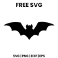Wide Wing Bat SVG Free – Long Wingspan Halloween Bat Silhouette-8SVG