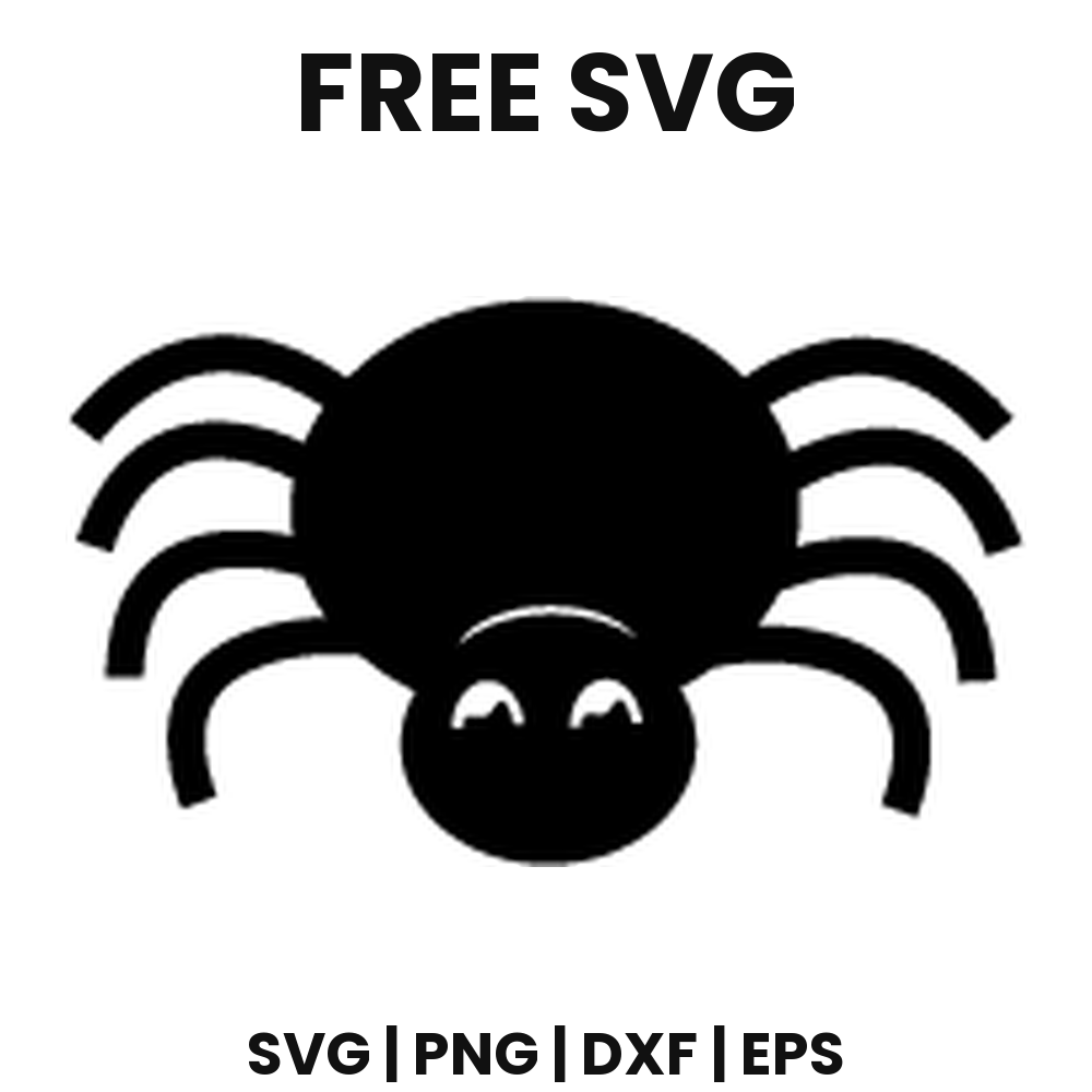 Bold Spider SVG Free – Large Silhouette Cut File-8SVG