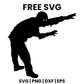 Hunting Zombie SVG Free – Leaning Forward Halloween Cut File