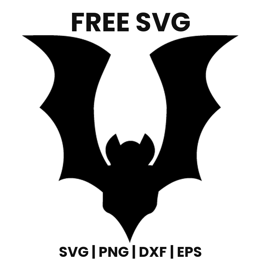 Bat Wings Up SVG Free – Halloween Bat Silhouette Cut File-8SVG