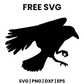 Landing Crow SVG Free – Talons Out Blackbird Silhouette
