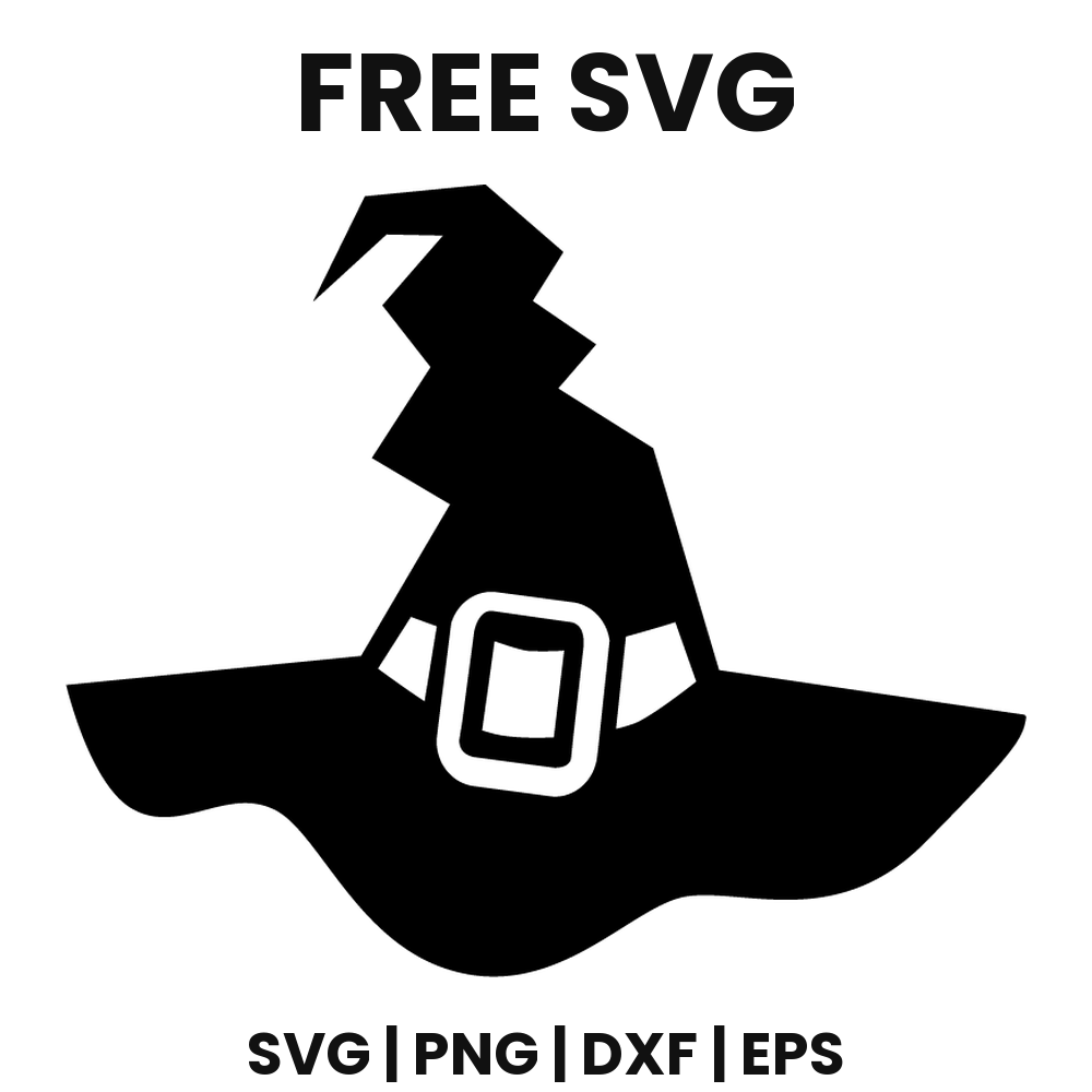 Folded Witch Hat SVG Free – Stacked Crown Halloween Hat Cut File