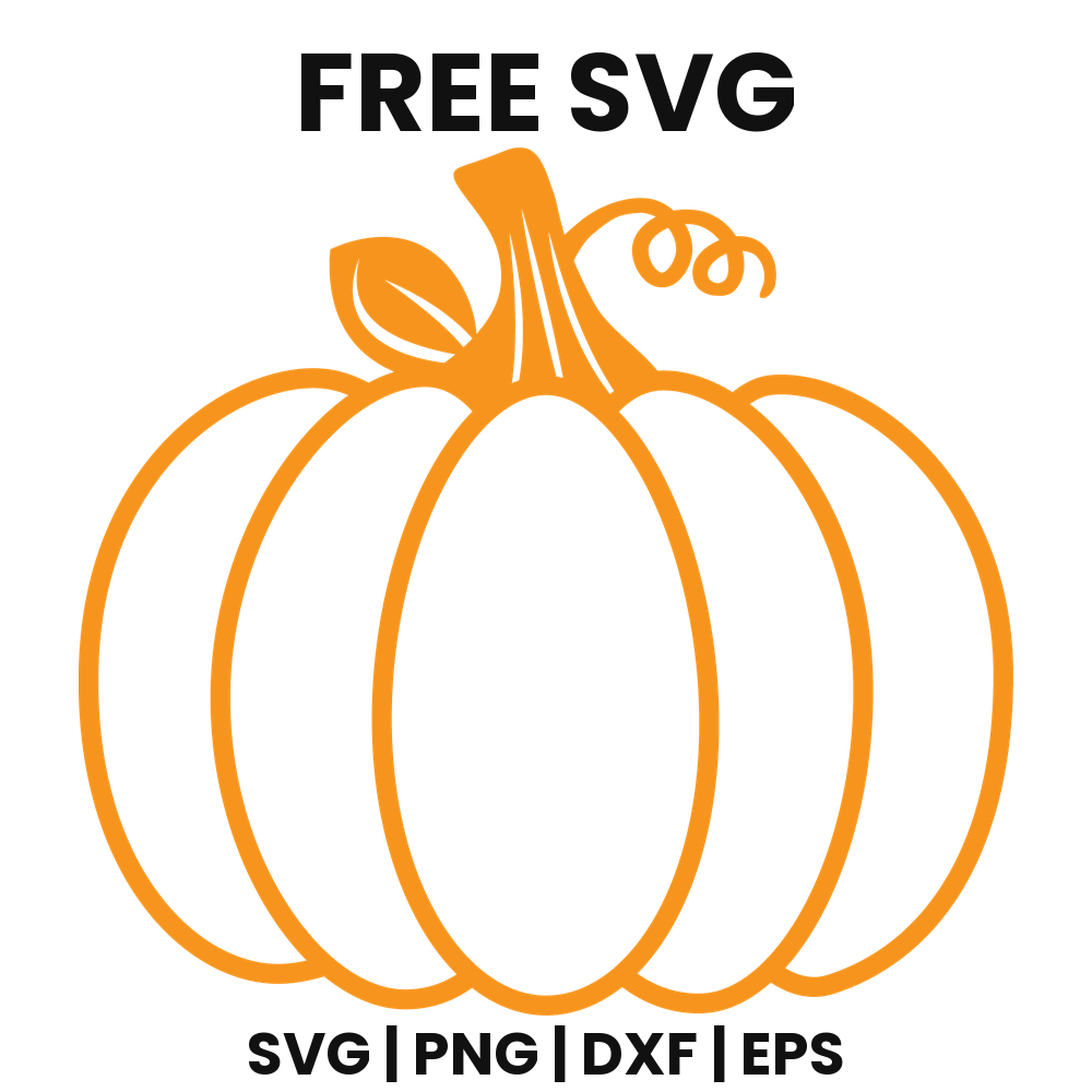 Ribbed Pumpkin SVG Free – Wavy Silhouette Cut File-8SVG