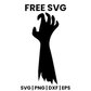 Zombie Hand SVG Free – Reaching Up Halloween Cut File