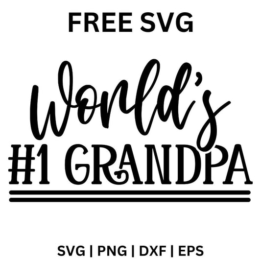 World's #1 Grandpa SVG | Free Cut File for Cricut & Silhouette-8SVG