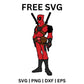 Deadpool Katana Stance SVG Free | Ready for Battle Pose for Cricut & Silhouette