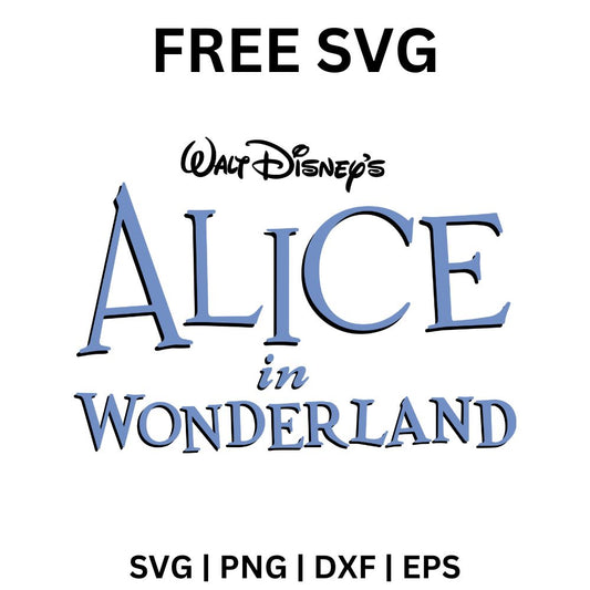 Disney Alice in Wonderland SVG Free | Official Movie Logo Style for Cricut & Silhouette