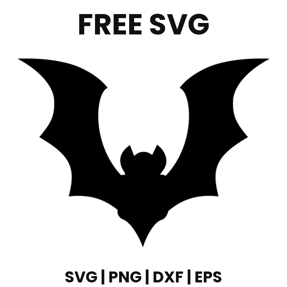 Spooky Bat SVG Free – Jagged Wing Halloween Bat Silhouette-8SVG