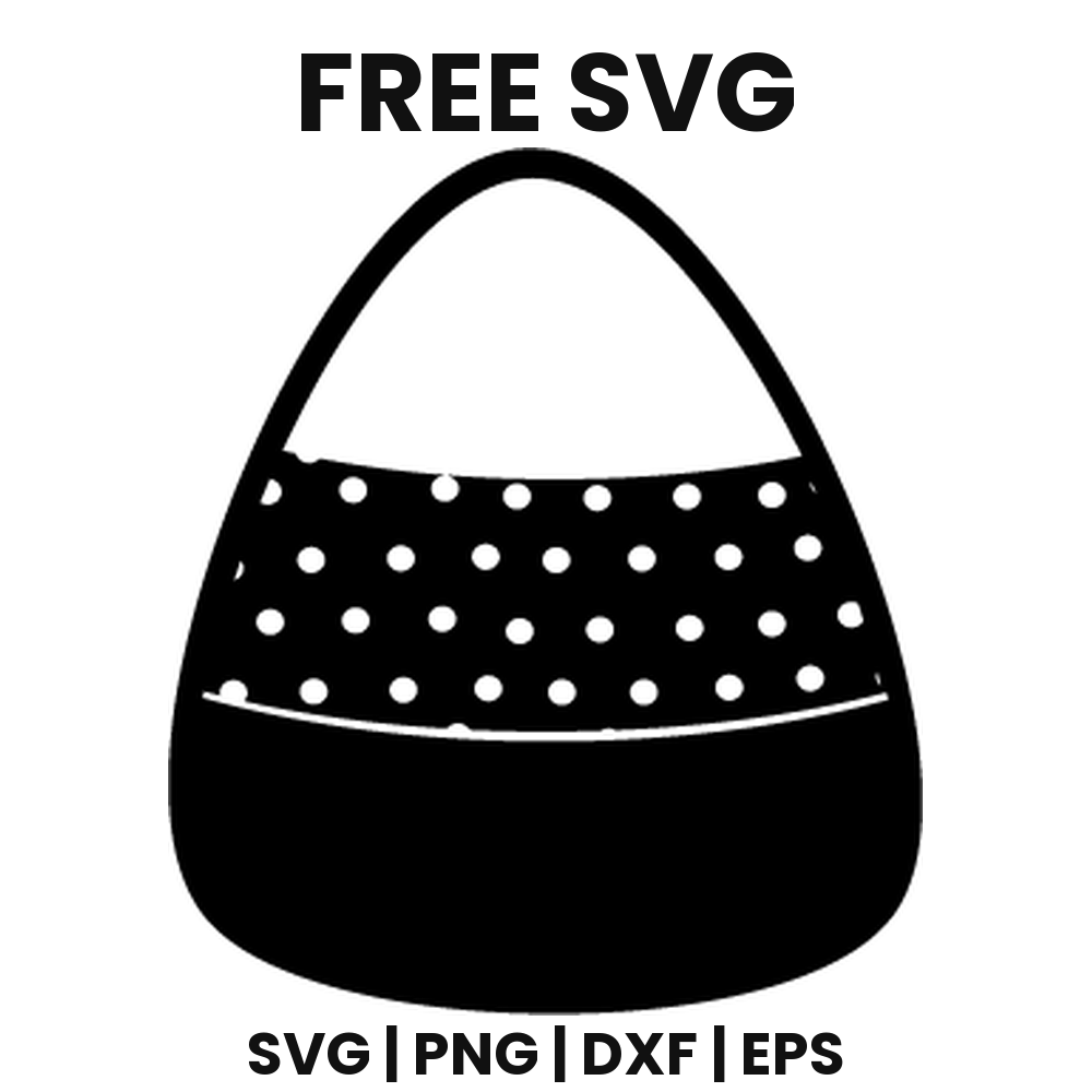 Dotted Candy Corn SVG Free – Patterned Halloween Candy Cut File