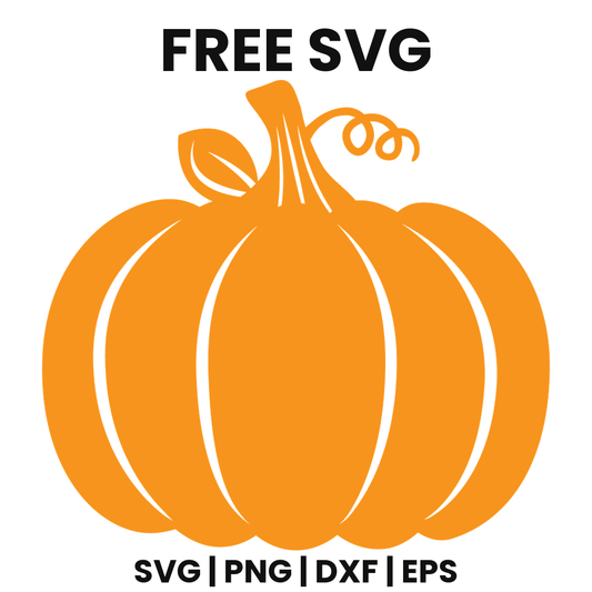 Segmented Pumpkin SVG Free – Classic Silhouette Cut File-8SVG