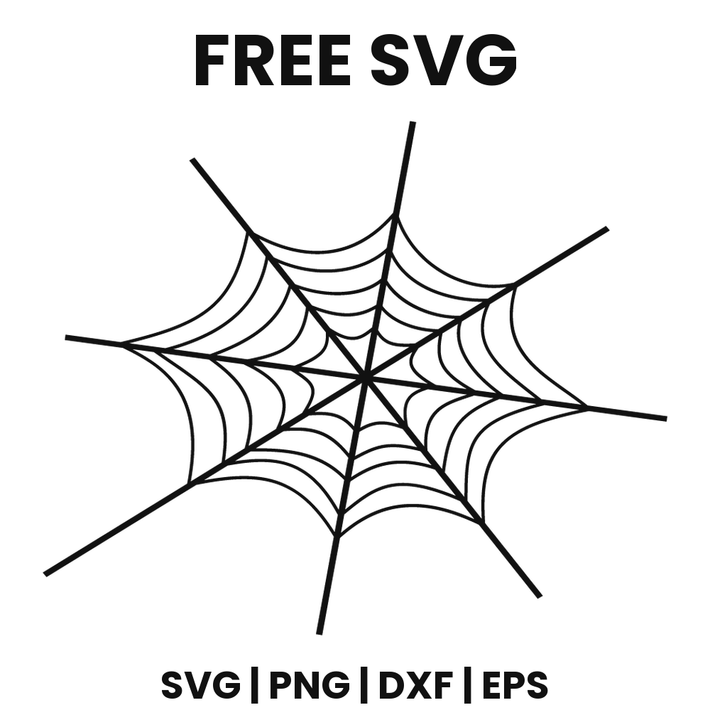 Sketchy Spiderweb SVG Free – Hand Drawn Web Cut File-8SVG