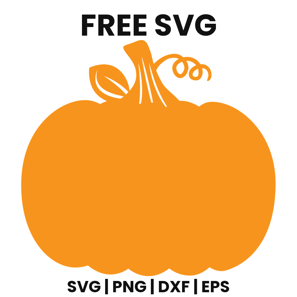 Smooth Pumpkin SVG Free – Plain Silhouette Cut File-8SVG