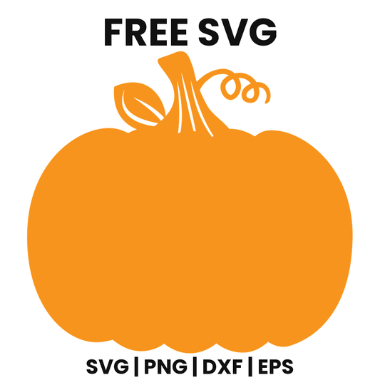 Smooth Pumpkin SVG Free – Plain Silhouette Cut File-8SVG