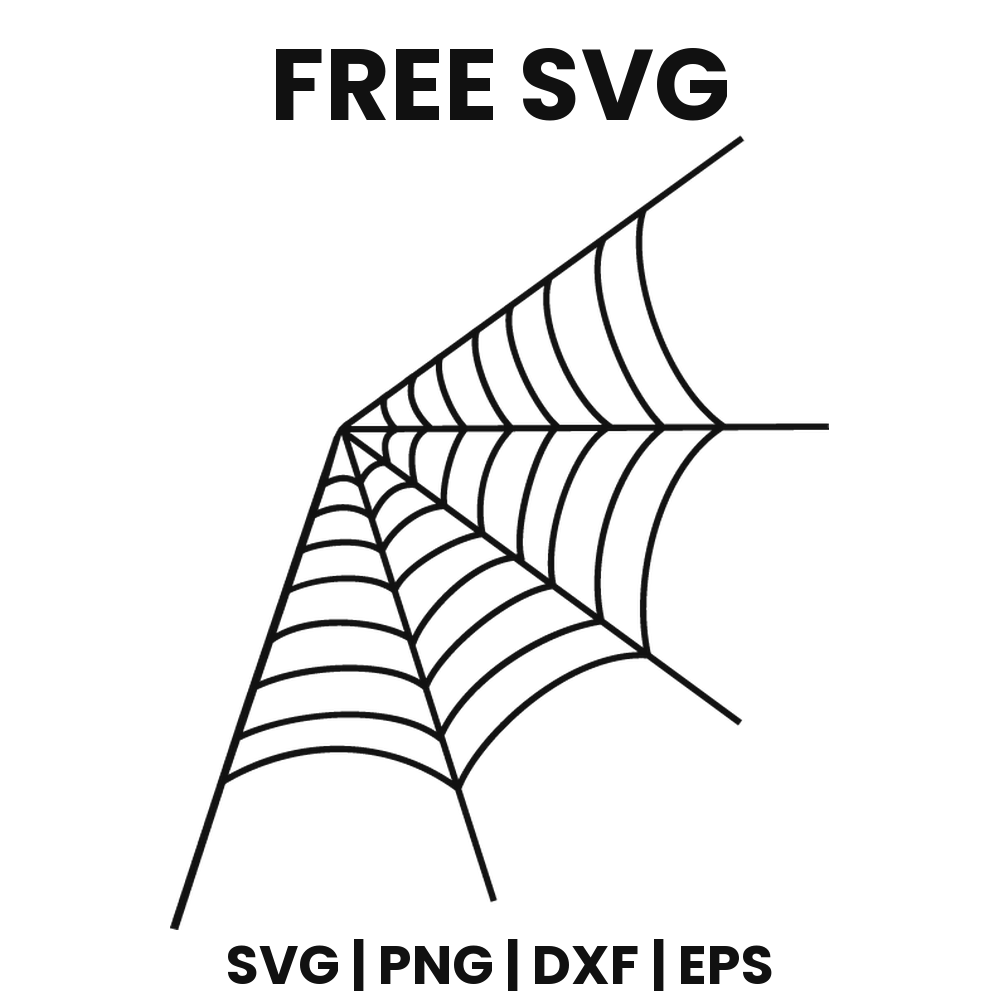 Realistic Corner Spiderweb SVG Free – Detailed Web Cut File-8SVG