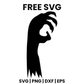 Zombie Grip Hand SVG Free – Clenched Fist Halloween Cut File