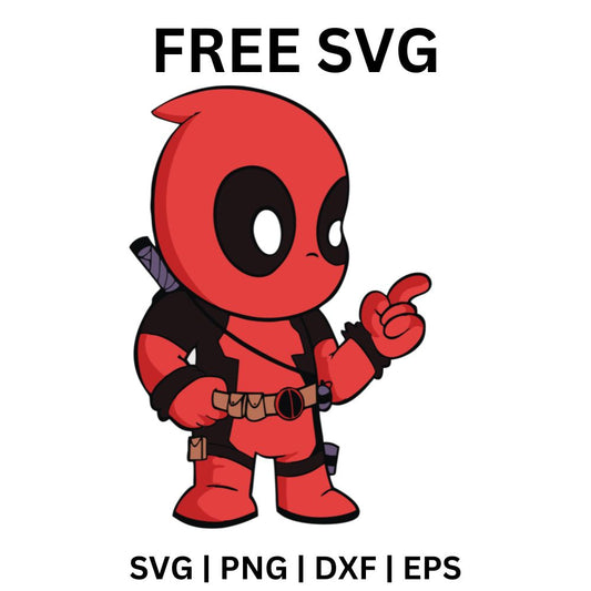 Chibi Deadpool SVG Free | Small and Cute Hero Design for Cricut & Silhouette