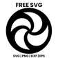 Pinwheel Candy SVG Free – Swirl Peppermint Disc Cut File