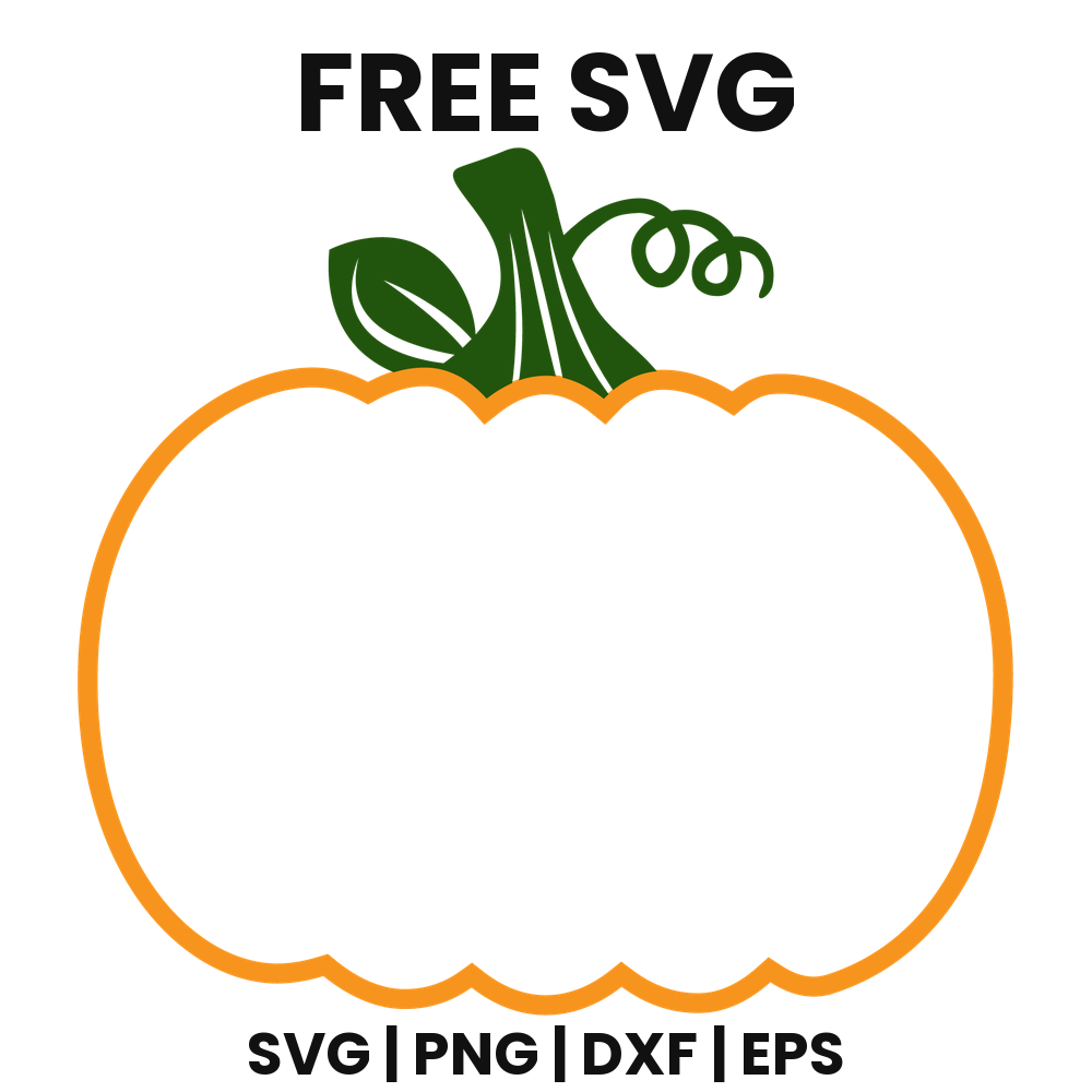Leafy Pumpkin SVG Free – Vine Stem Silhouette Cut File-8SVG