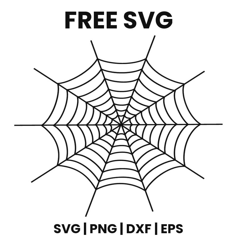 Classic Spiderweb SVG Free – Round Geometric Web Cut File-8SVG