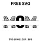 Mom Leopard Split Monogram Black SVG Free - Black Leopard Monogram Design