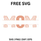 Mom Leopard Split Monogram Coral SVG Free - Coral Leopard Monogram Design