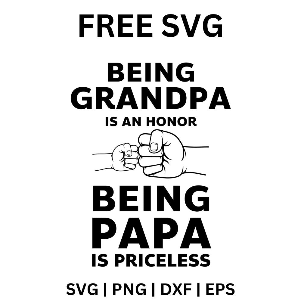 Being Grandpa is an Honor SVG | Free Cut File for Cricut & Silhouette-8SVG