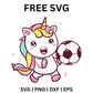 Football Unicorn SVG Free File for Cricut & Silhouette