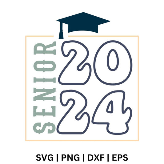 Senior 2024 SVG - Free File for Cricut & Silhouette-8SVG