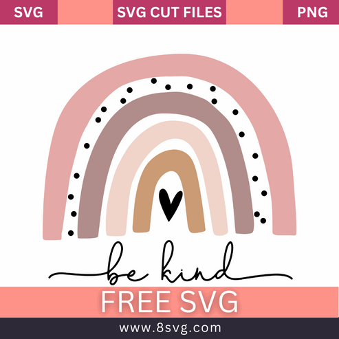 Boho Rainbow Svg Free Cut File For Cricut – RNOSA LTD | 8SVG