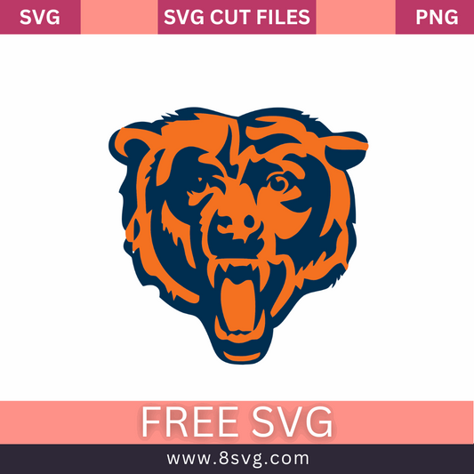 Chicago Bears NFL SVG Free And Png Download- 8SVG