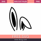 Bunny Ears SVG Free Cut File for Cricut- 8SVG