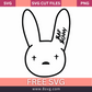 Bad Bunny Svg Free Cut File For Cricut Download- 8SVG