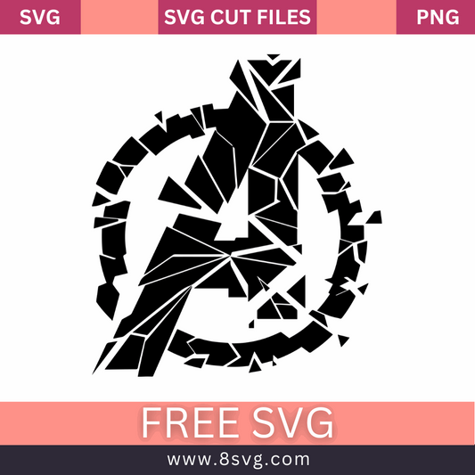 Avenger logo break SVG Free Cut File for Cricut- 8SVG