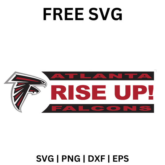 Atlanta Falcons SVG Free | Rise Up Falcons Bold Text Logo for Cricut & Silhouette-8SVG