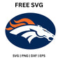 Broncos SVG Free | Bold Oval Team Emblem Design for Cricut & Silhouette-8SVG