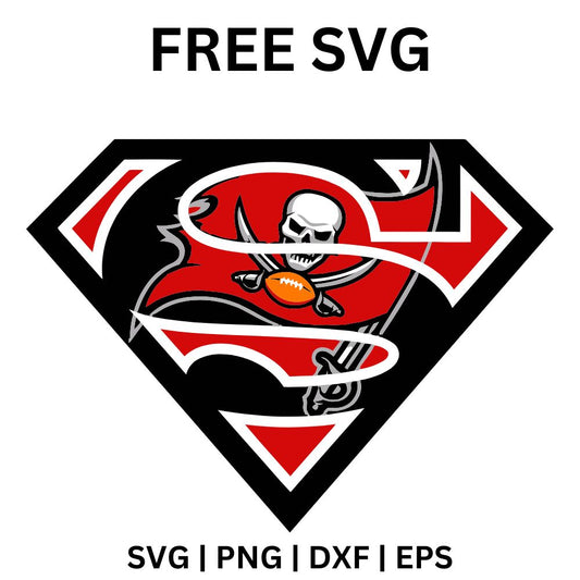 Buccaneers Superhero Logo SVG Free | Unique Shield Design for Cricut & Silhouette