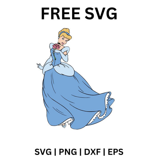 Cinderella Twirl SVG Free | Whirling Gown Cut File for Cricut & Silhouette