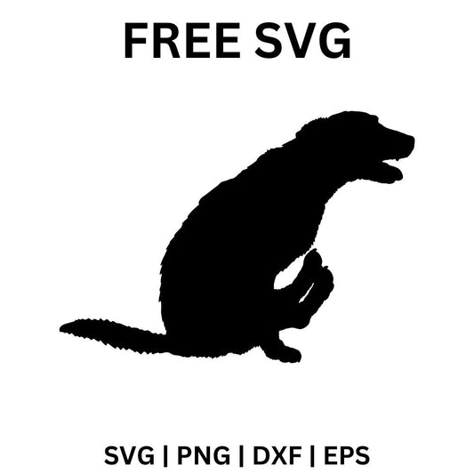 Dog Silhouette SVG Free | Sitting Labrador Outline Cut File for Cricut & Silhouette
